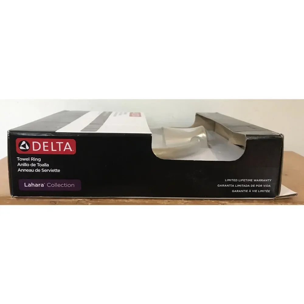 New Sealed Delta Lahara Collection Champagne Bronze Bathroom Hand Towel Ring